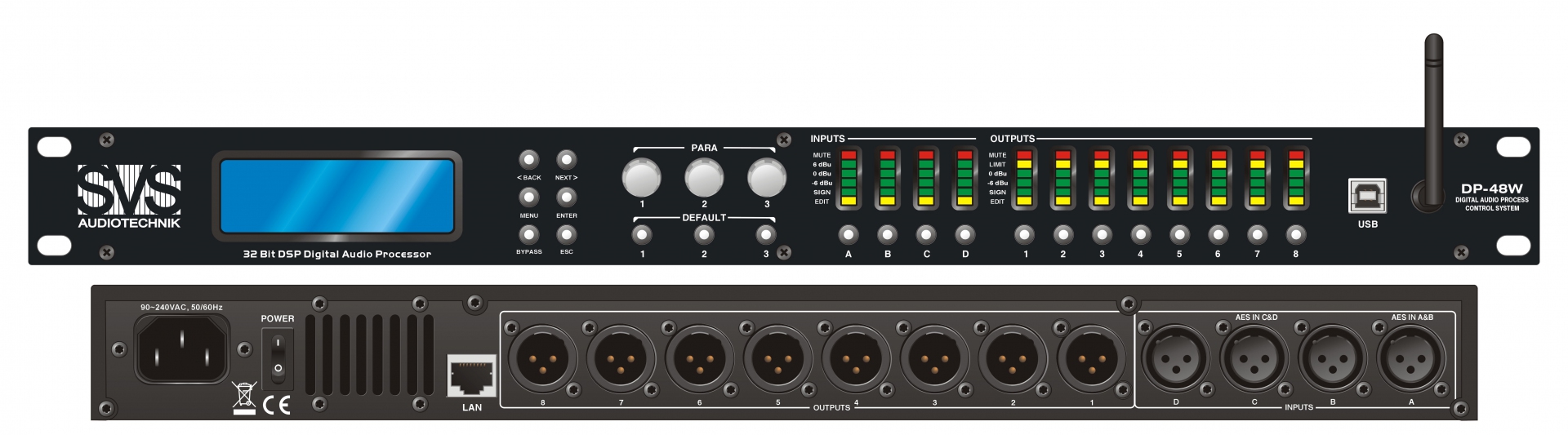 SVS Audiotechnik DP-48W Цифровой процессор: 4 входа 8 выходов в Арзамасе