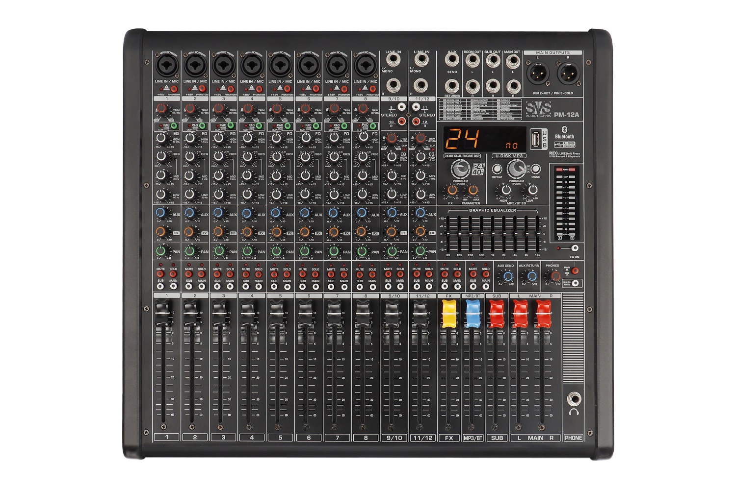 SVS Audiotechnik mixers PM-12A Активный аналоговый микшерный пульт, 12-канальный в Арзамасе